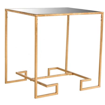 Safavieh Seamus Accent Table- Antique Gold Leaf - 24 x 18 x 24.1 in. FOX2583A
